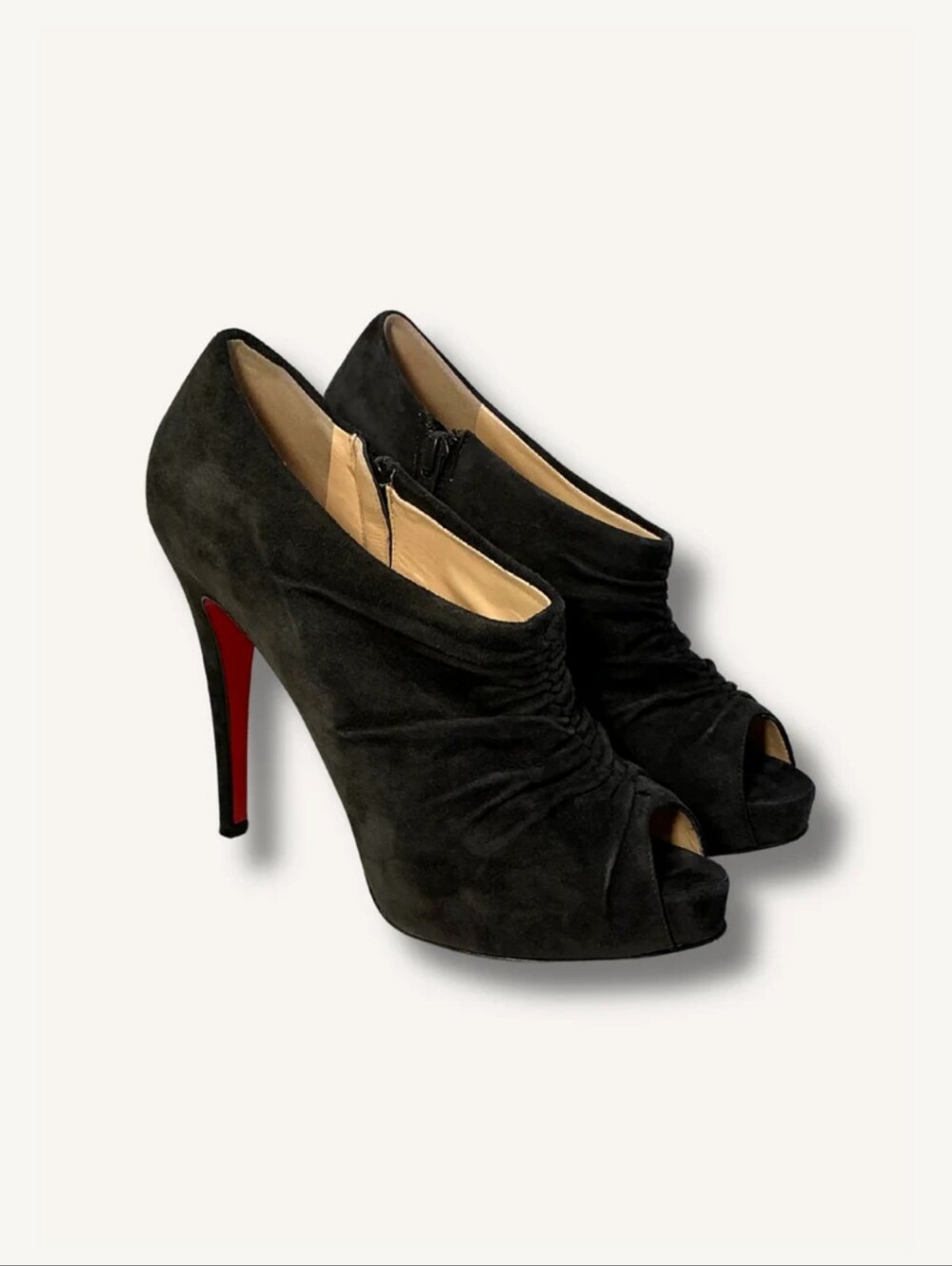 Christian Louboutin Treopli Black Peep Toe Heels